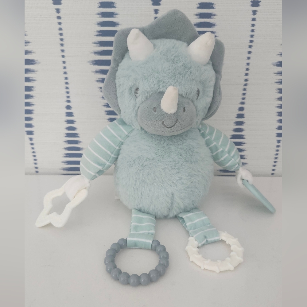 DreamGro Triceratops Sensory Clip Toy 12"